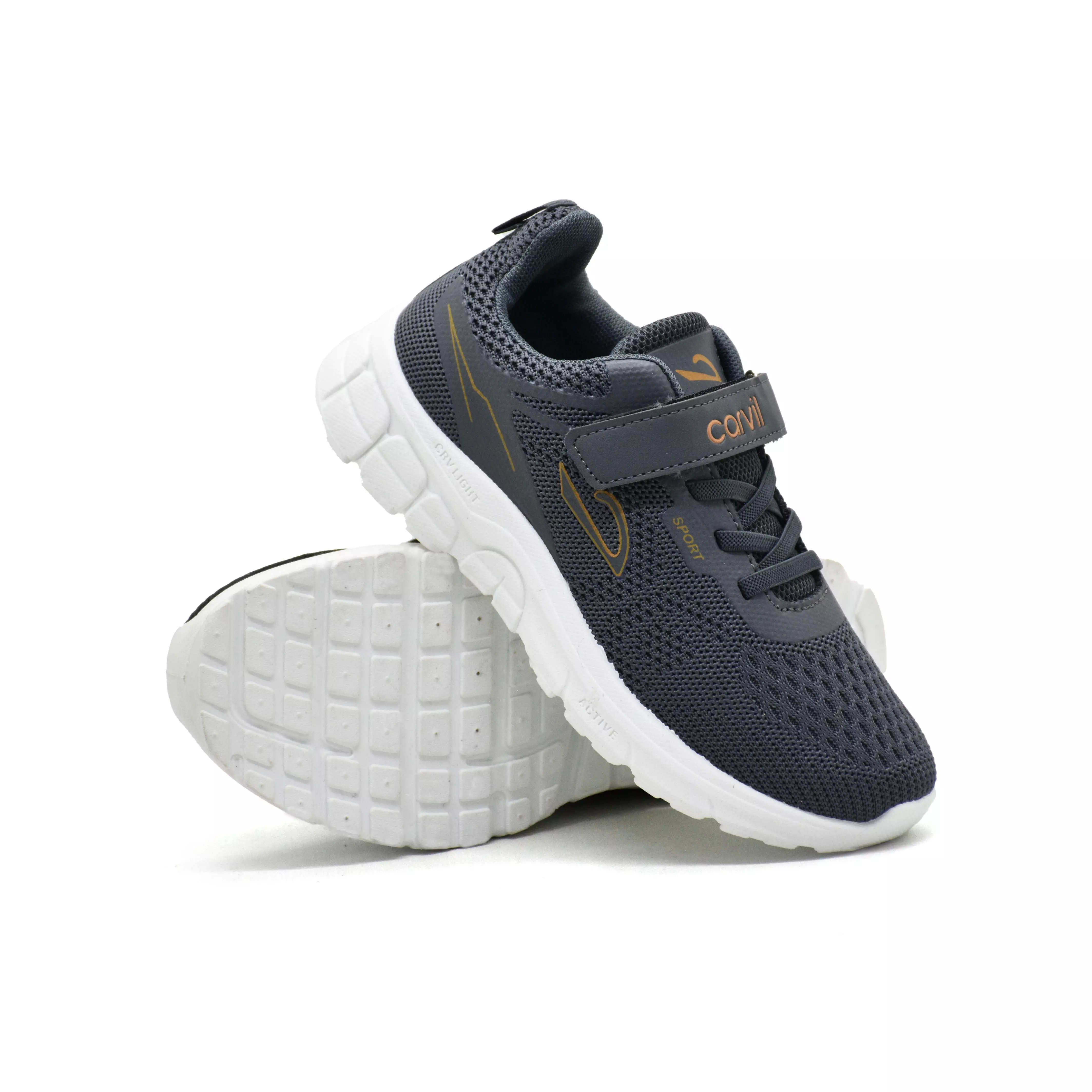 Carvil Sepatu Anak Firemon-03 Dark Grey/White