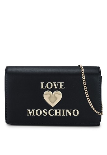 Love Moschino black Love Logo Sling Bag 615B0AC9E27A8CGS_1