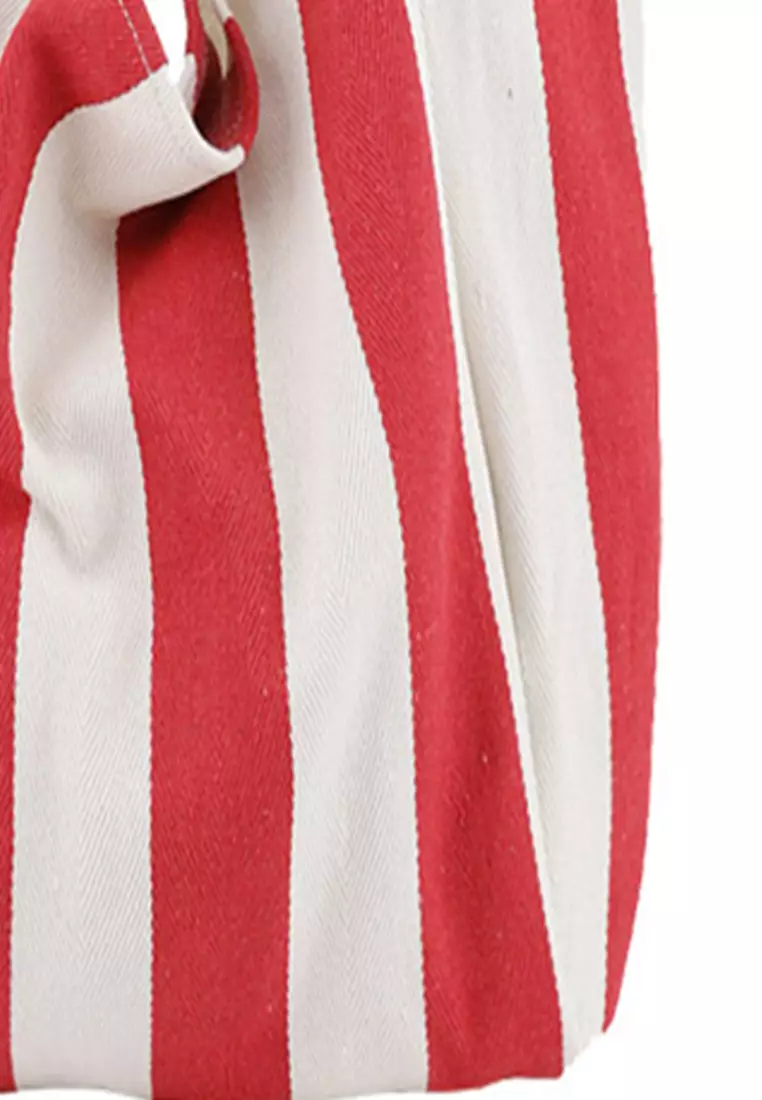 簡約小清新大條紋帆布包 CA21051314RD