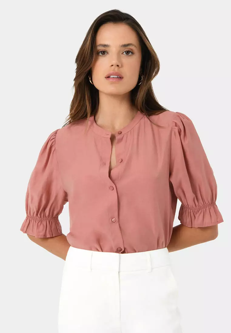 Octavia Ruffled Puff Sleeve Blouse