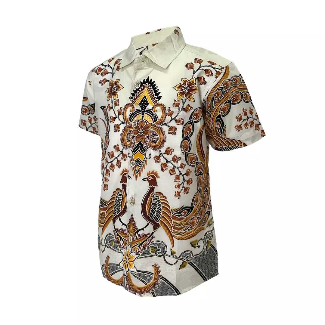 Pingu Kemeja Batik Anak Laki Laki Pendek Krem 93100132X