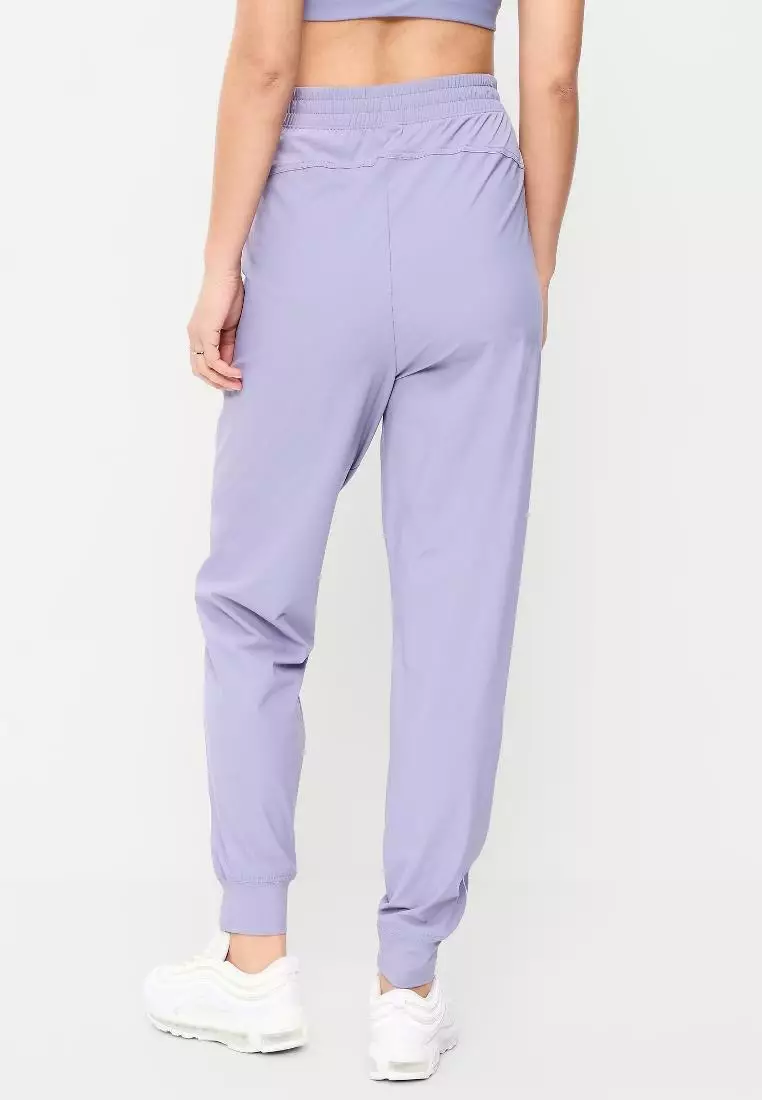 High-Waisted Side-Striped SleekTech Jogger