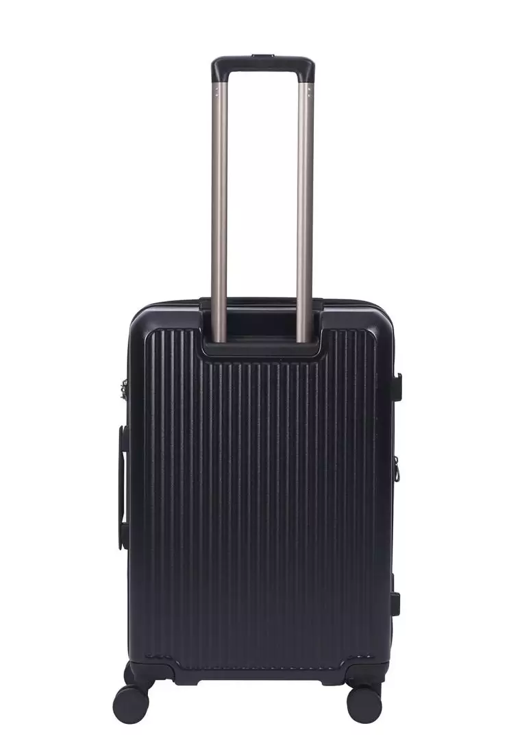 Crossing VIVE Polycarbonate Expandable Medium Luggage V2 - Black