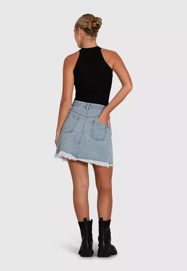 Belle & Bloom Back For Good High Neck Bodysuit in Black