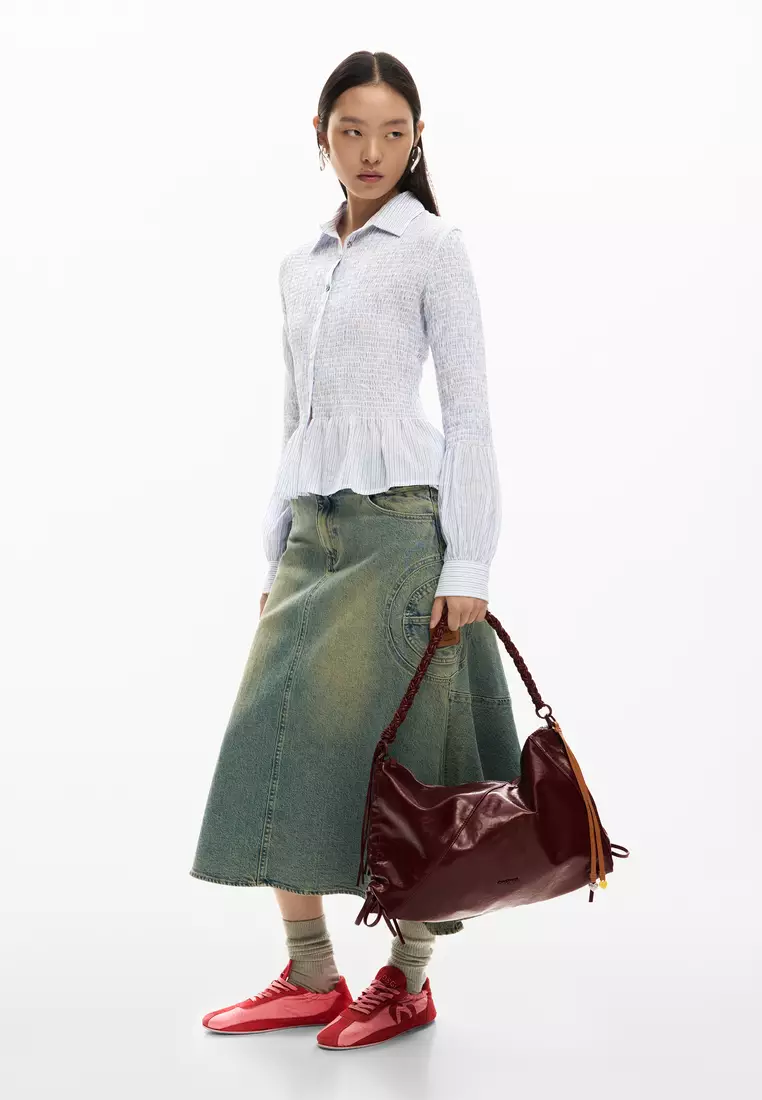 LARGE FAUX LEATHER BAG