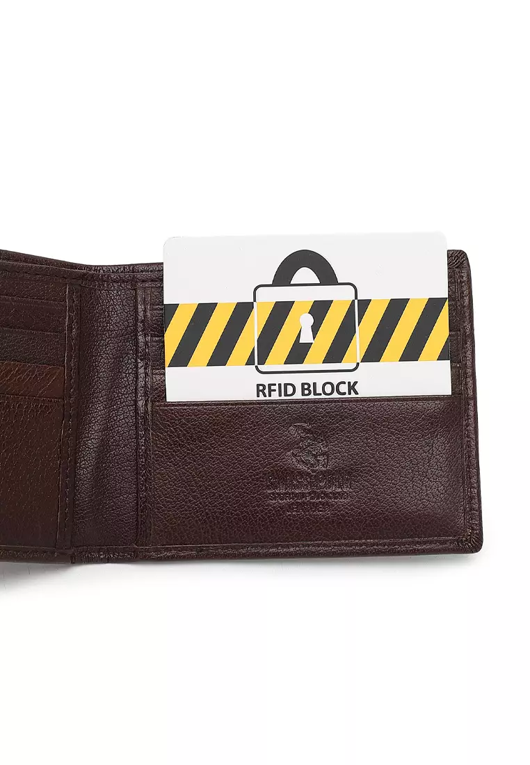Men's Genuine Leather RFID Blocking Fortune Wallet (Dompet Pria Kulit Genuine RFID Blocking) - Cokelat