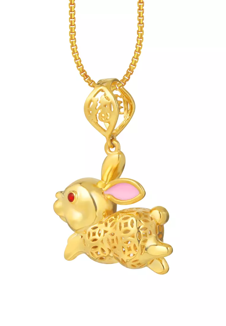 Gold on sale bunny pendant