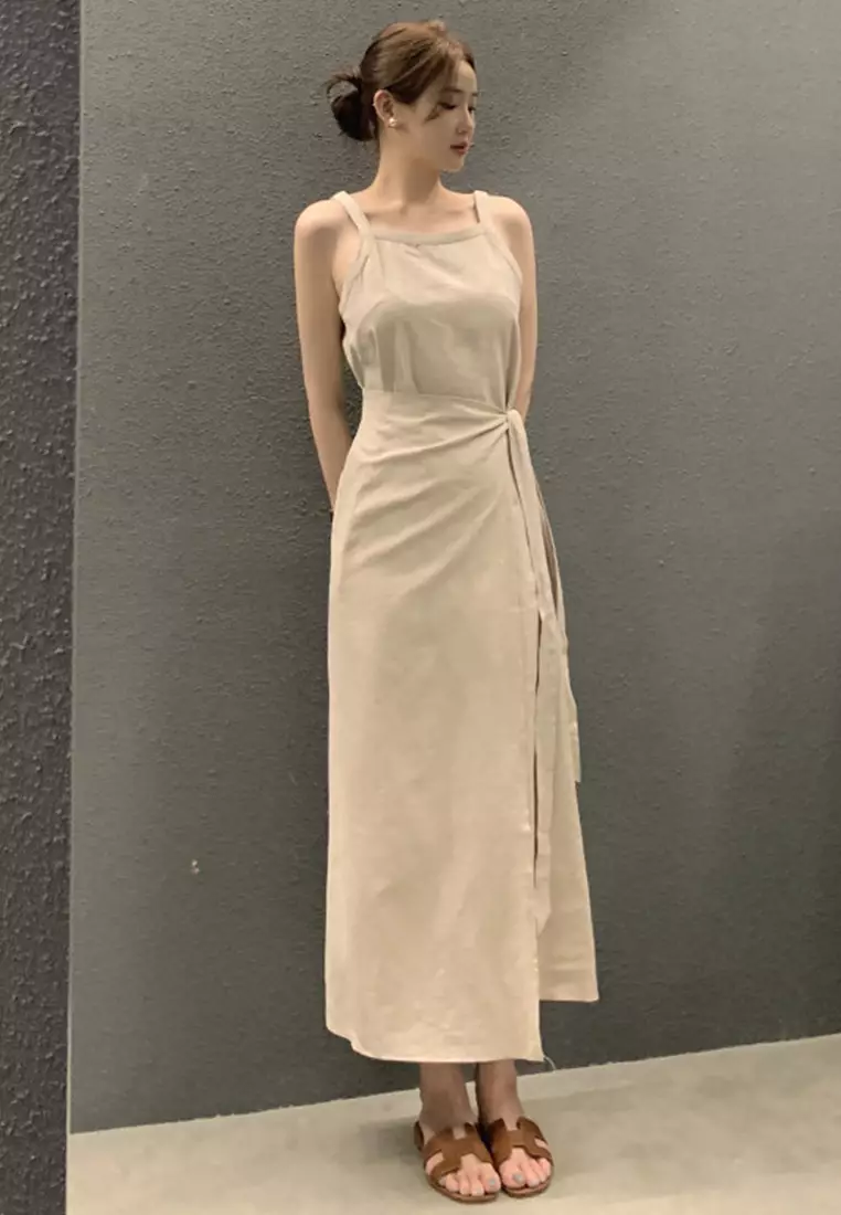 2025 French design solid color suspender dress CA25060344BE