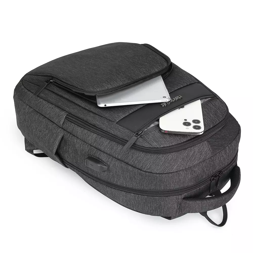 Navy Club Tas Ransel Laptop EJH - Backpack Daypack USB Port Tas Pria Wanita Free Bag Cover