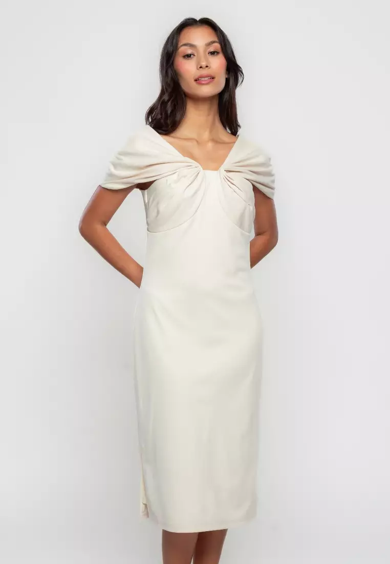 Buy Apple Eve Antonietta Formal Dress with Draped Sleeves 2025
