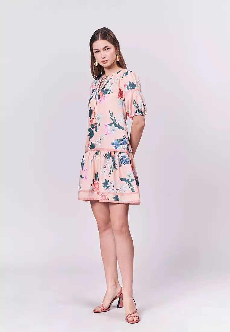 Summer Dresses 2025 Grapefruit Quarter Sleeve Dress