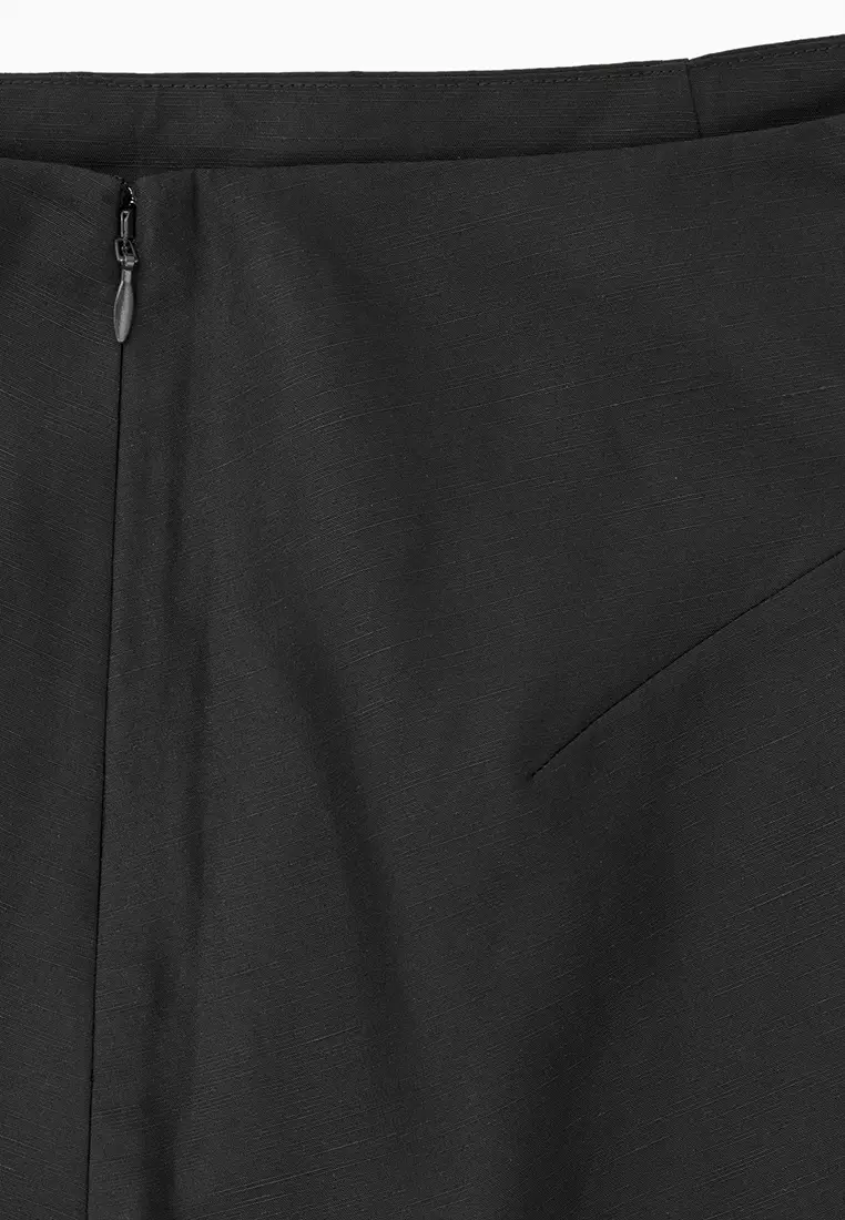 Textured A-Line Mini Skirt