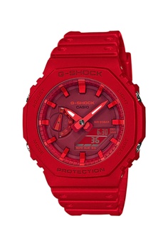 G-SHOCK Casio G-Shock Men's Analog-Digital GA-2100-4ADR Red Resin Band Sport Watch