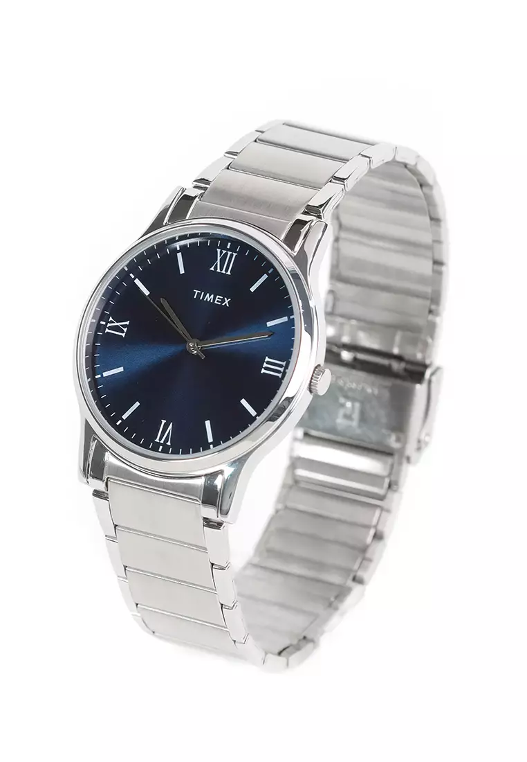 Timex Analog Silver Stainless Steel Analog Quartz Watch For Men TW00NTD11E CLASSICS