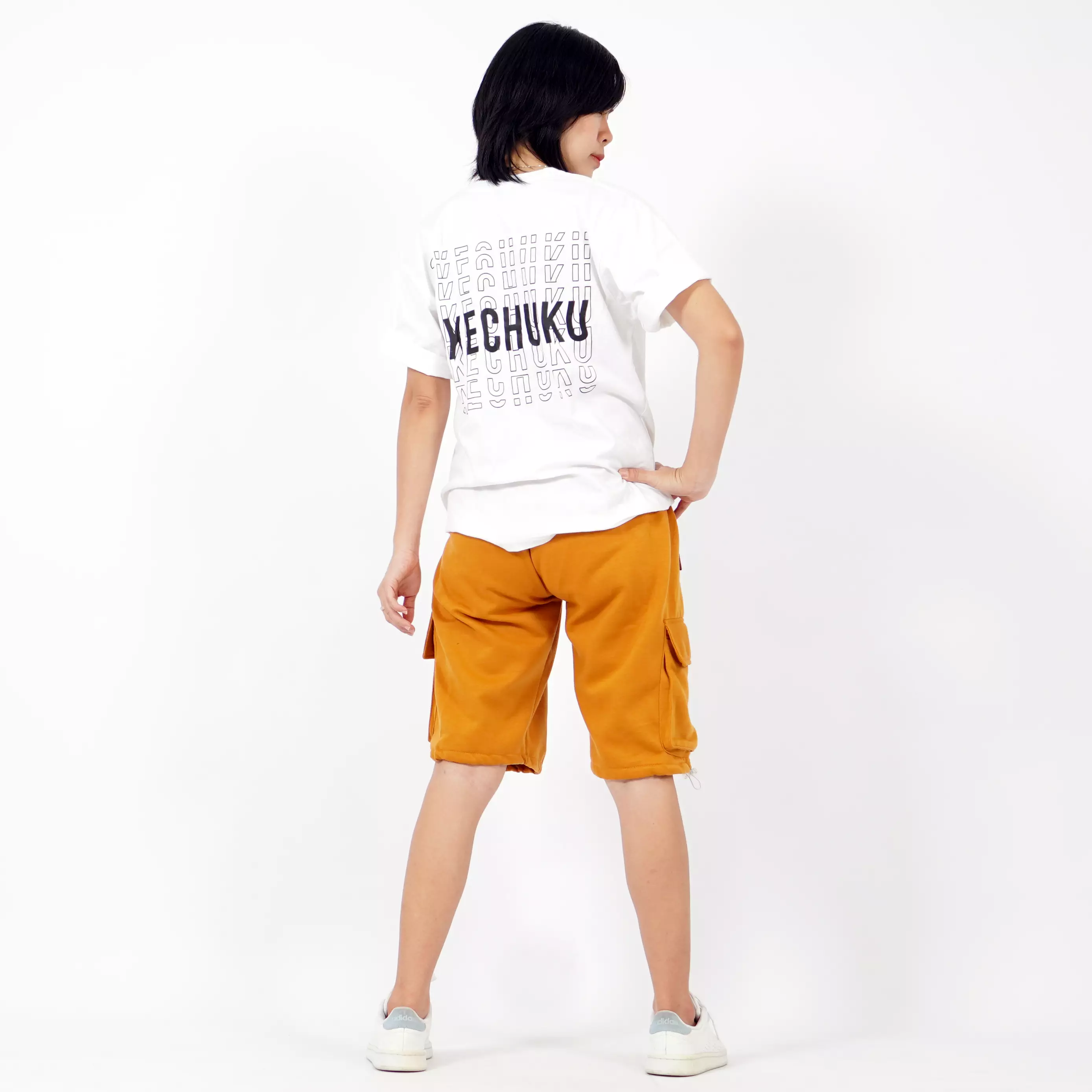 JUANITA Celana Pendek Cargo Wanita Celana Cargo Pendek Wanita Short Cargo Pants - MUSTARD