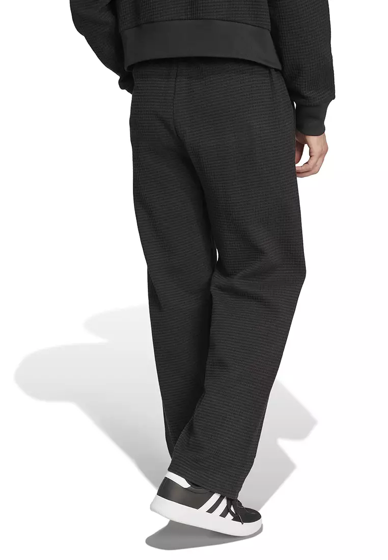 ALL SZN Waffle Knit Open Hem Jogger Pants