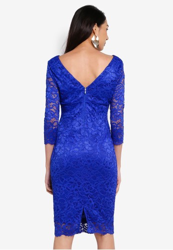 Jual Paper Dolls Reading Cobalt Lace Bodycon Dress Original