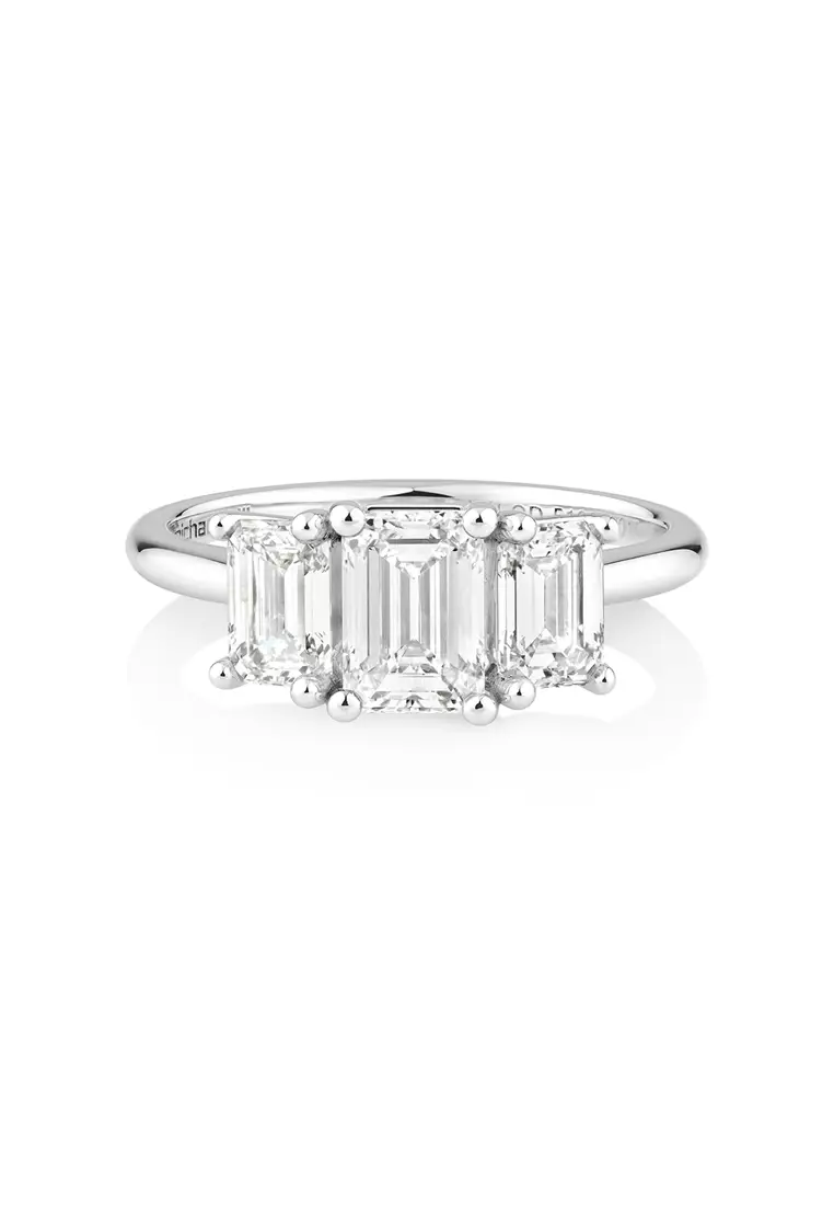 Michael hill emerald on sale cut engagement ring