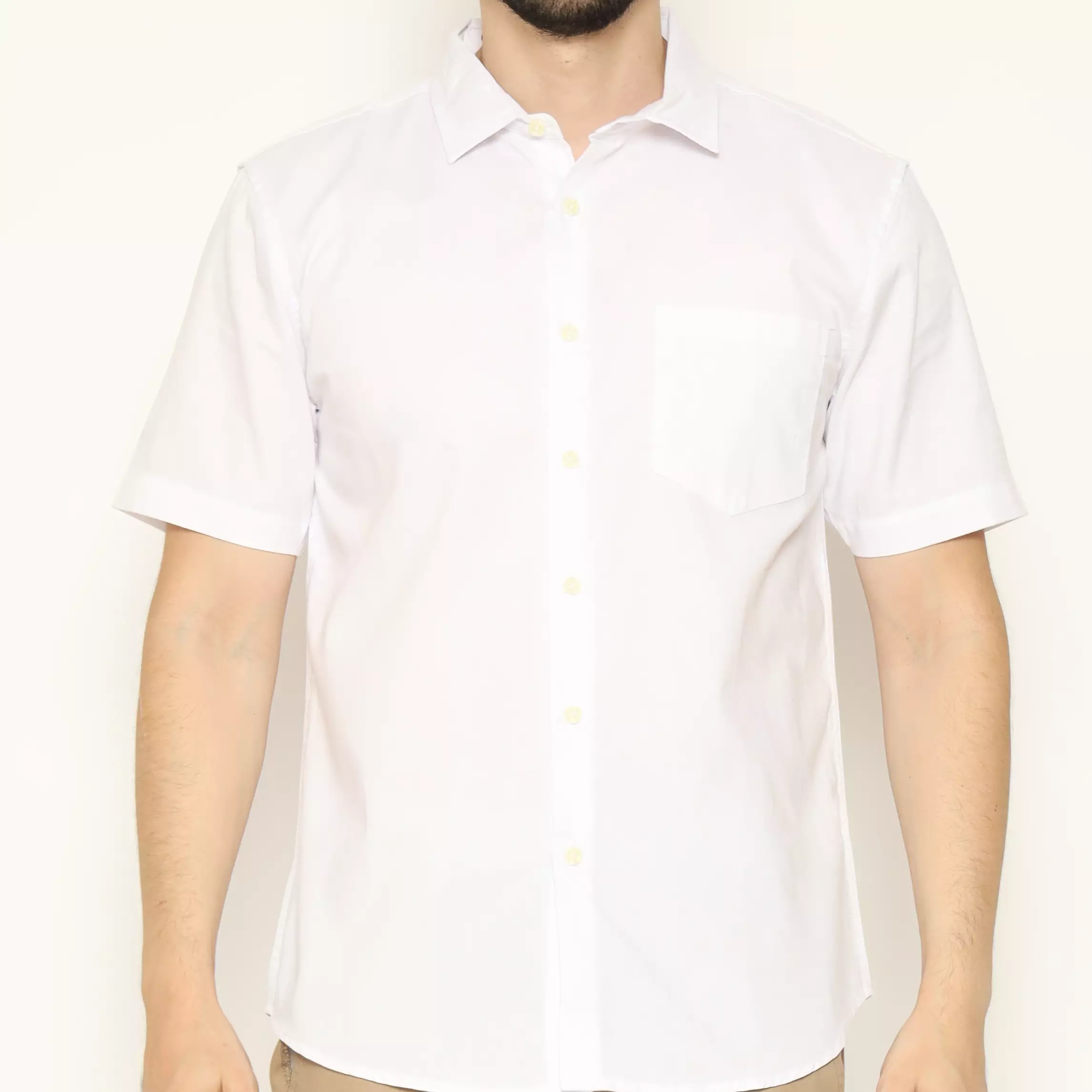 AMK Kemeja Pria Lengan Pendek SHS Maksim S/S White