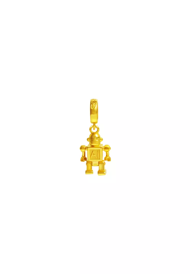 TOMEI Chomel Collection AI Robot Charm, Yellow Gold 916