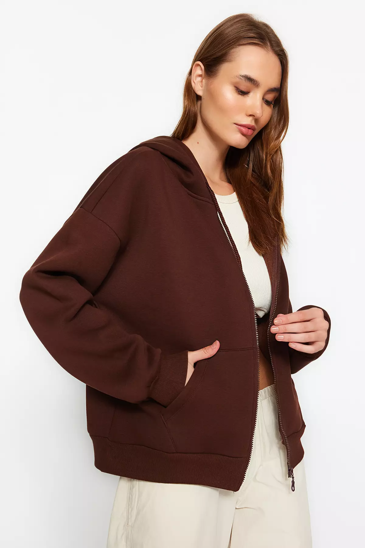 Buy Trendyol Oversized Zip Hoodie 2025 Online ZALORA Philippines
