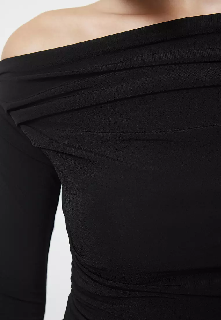 Asymmetrical Ruched Blouse