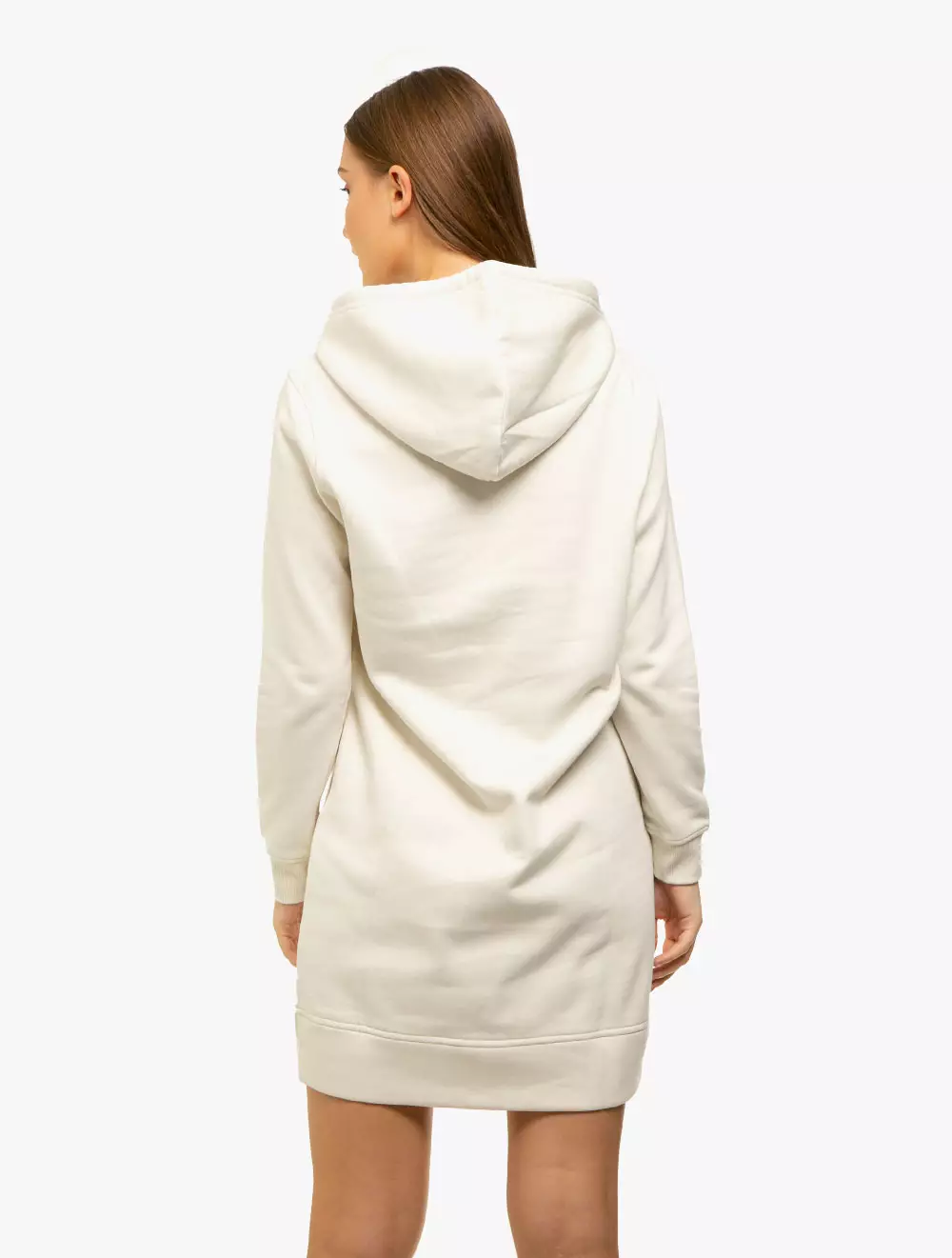 Tommy Hilfiger - SCRIPT LOGO HOODIE DRESS - Ivory - white