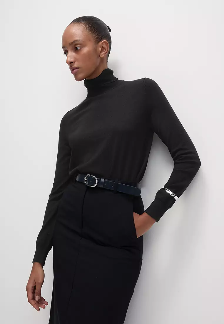 Pure Merino Wool Roll Neck Jumper