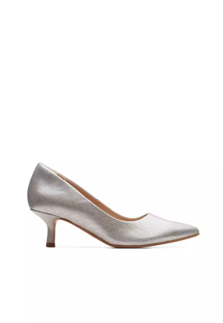 Clarks ladies store silver shoes