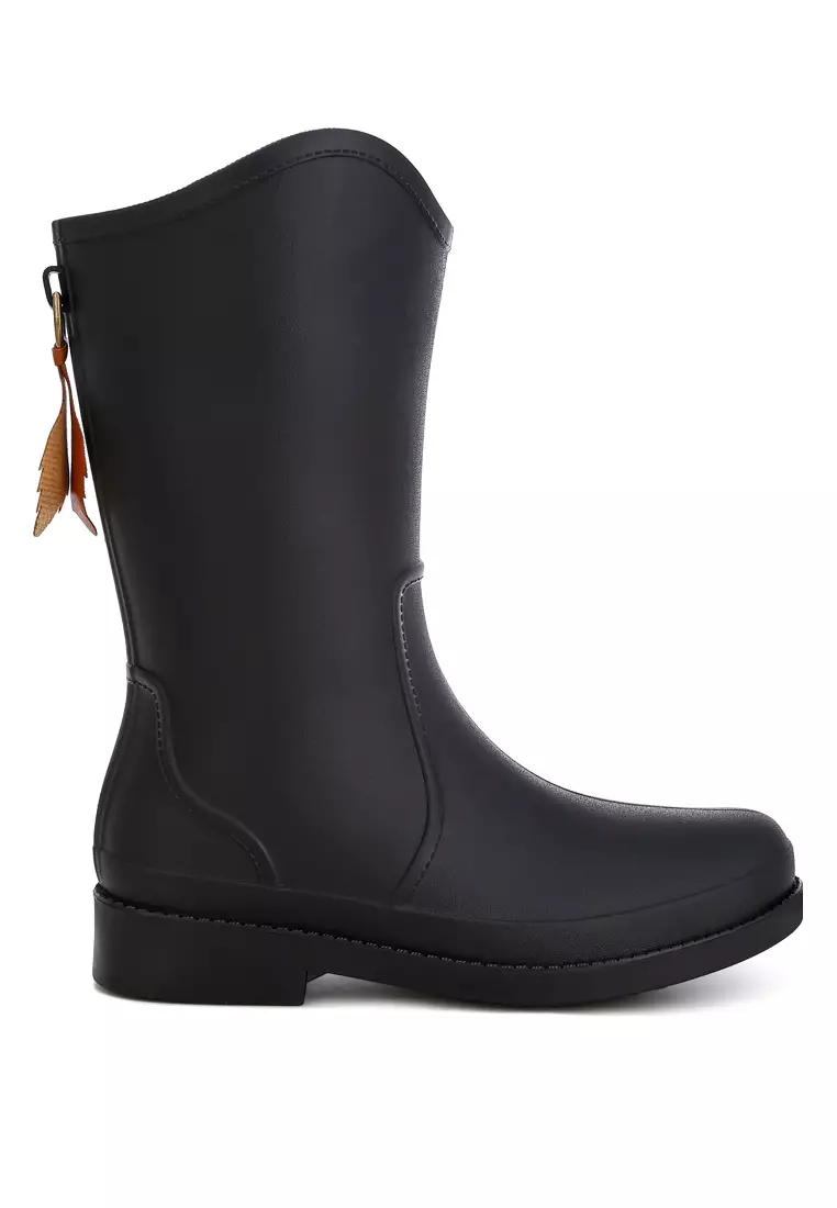 Discount on London Rag  shoes - SKU: Black Stylish High Rainboots