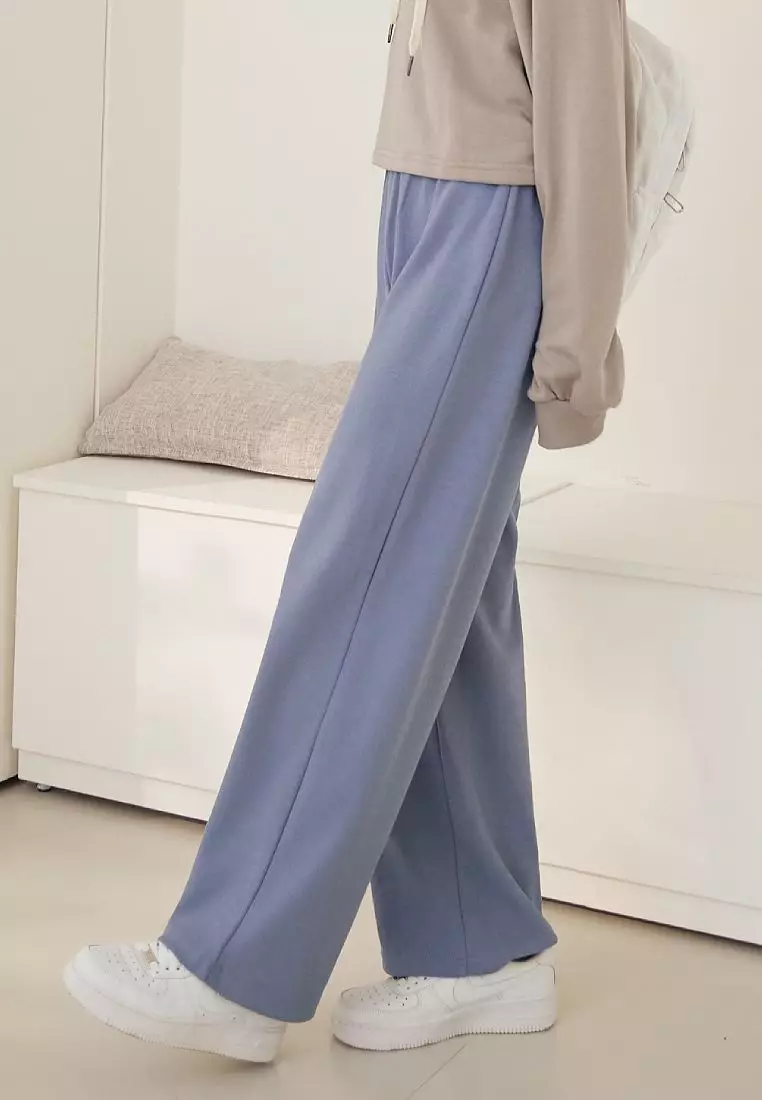 Relaxed-Fit Casual Pants with Stretch Elastic Waistband [BA7370]