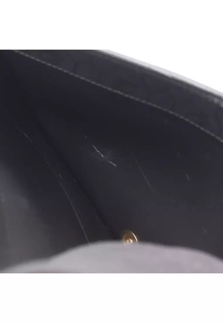 Pre-Loved Christian Dior honeycomb Shoulder bag leather black