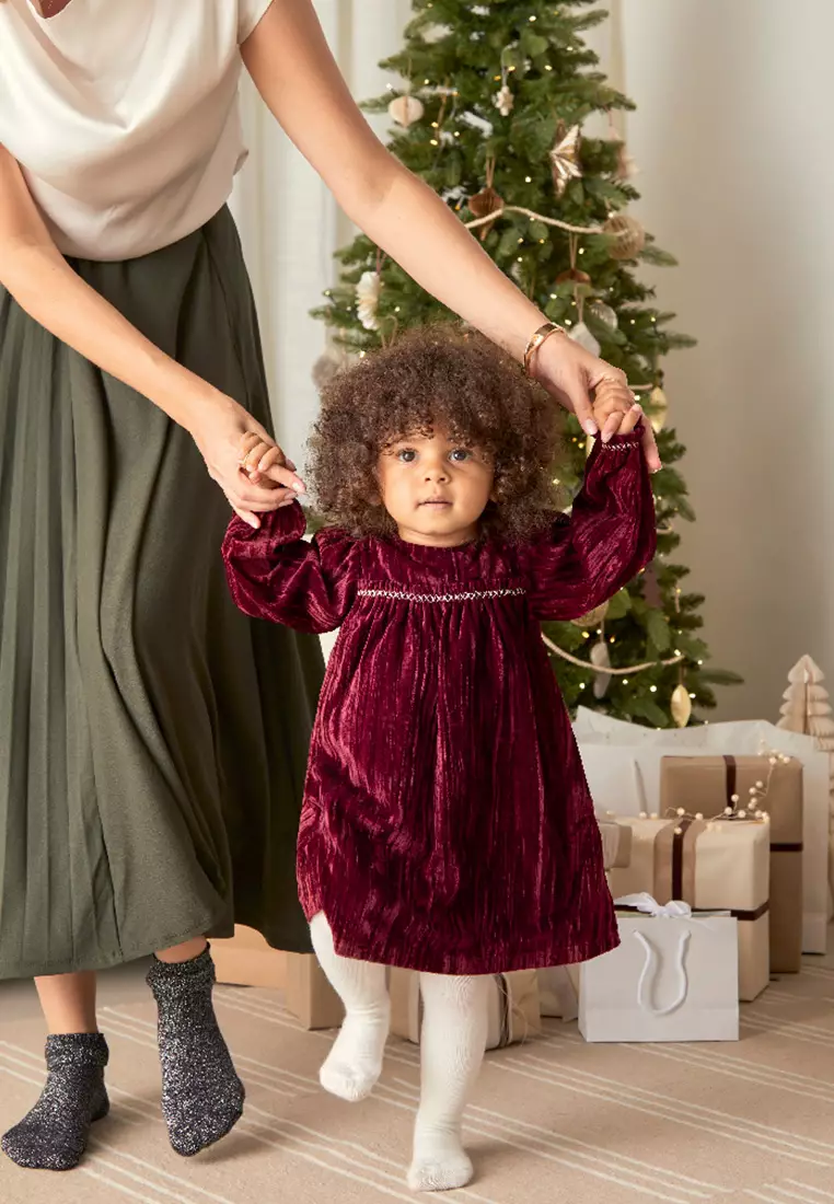 Burgundy Velvet Dress