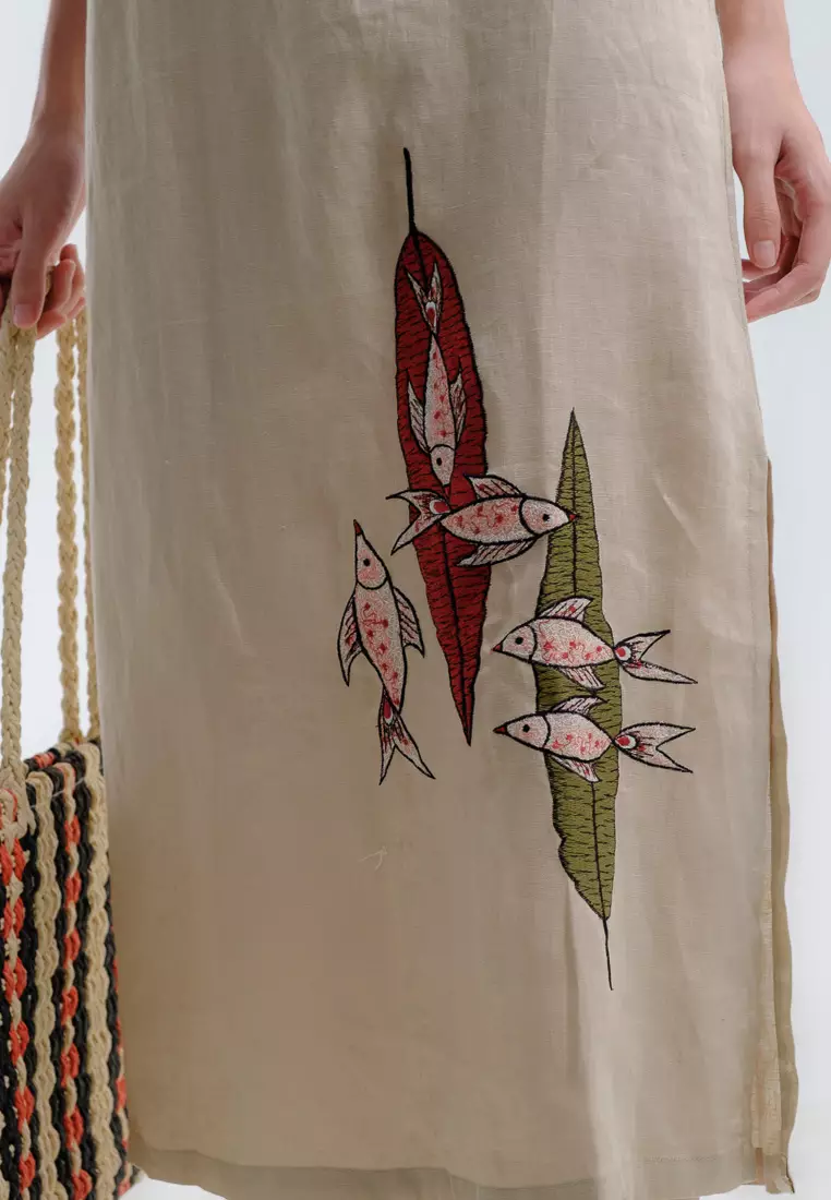 Scent of Summer Midi Linen Dress