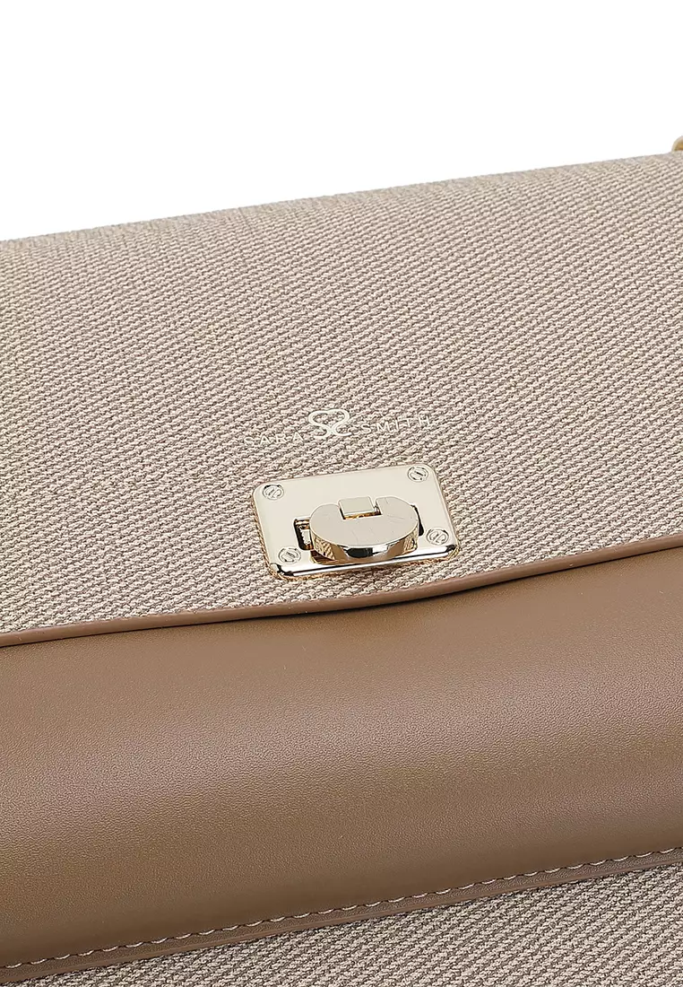 Women's Sling Bag / Crossbody Bag / Shoulder Bag (Tas Selempang Wanita / Tas Bahu Wanita) - Krem