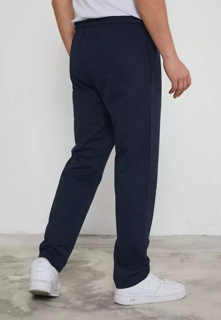 Navy Blue Regular/Normal Cut New York Embroidered Straight Leg Sweatpants TMNSS25EA00007