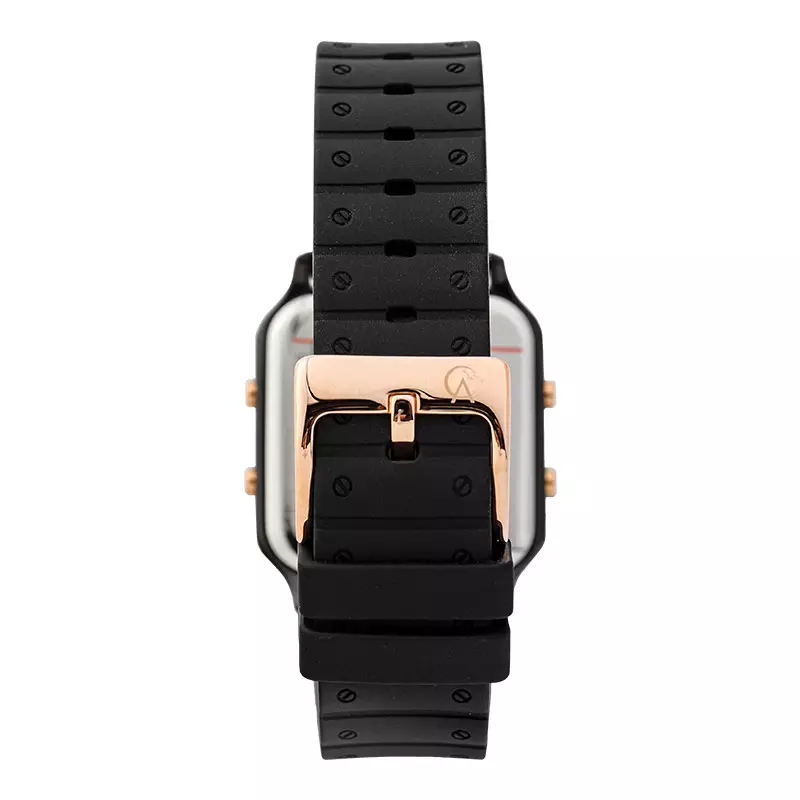 Jam Tangan Wanita Alexandre Christie Digi AC 9382 LH RBRBA Ladies Digital Dial Black Rubber Strap