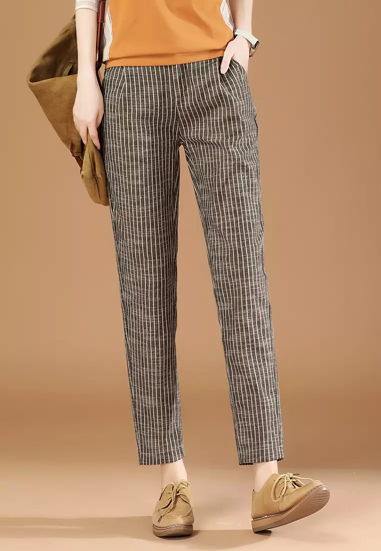 Buy A IN GIRLS Retro Striped Slacks Online ZALORA Malaysia