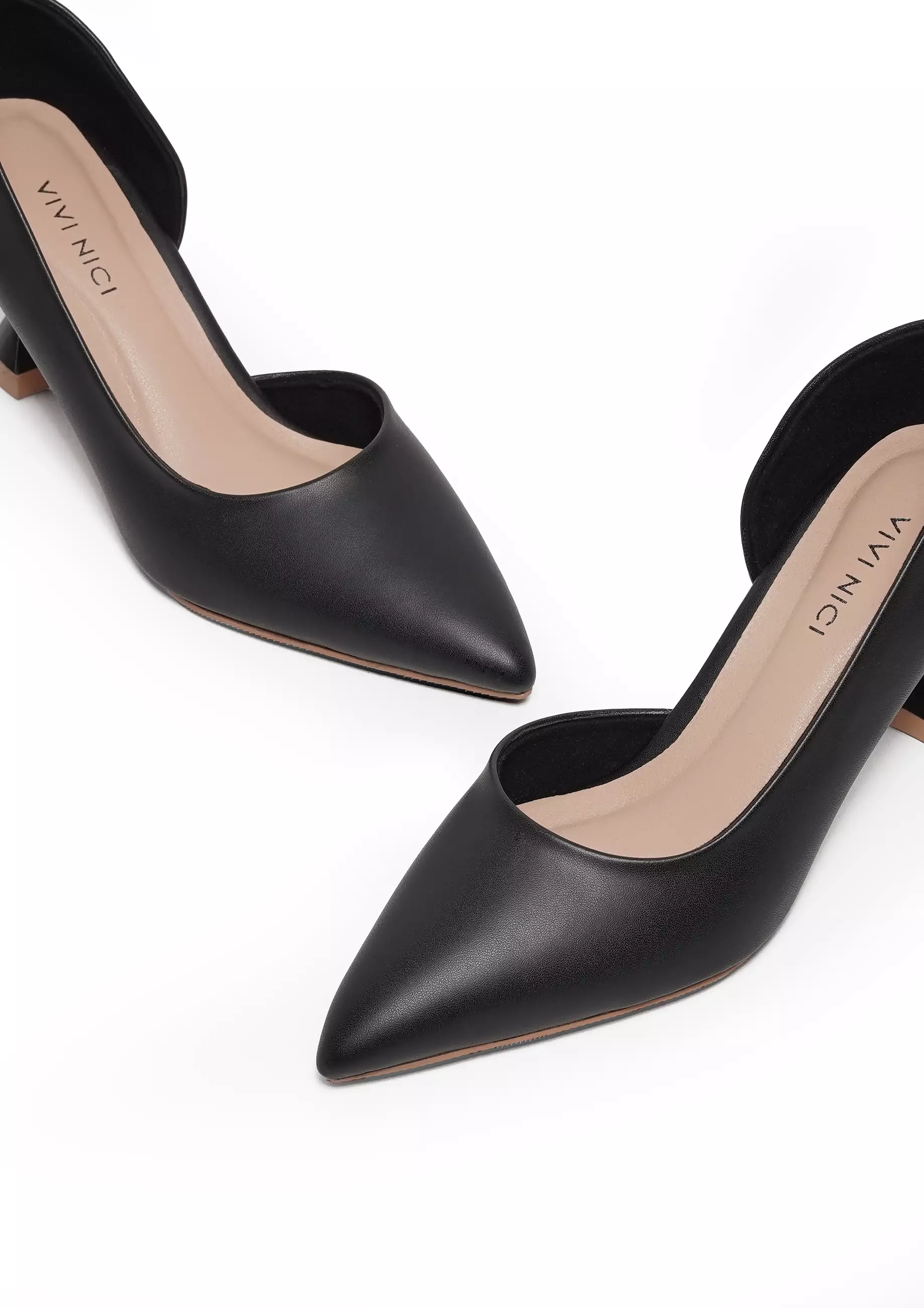 VIVI NICI - Bestra Sepatu Pantofel Wanita Hak 5 Cm Black Solid