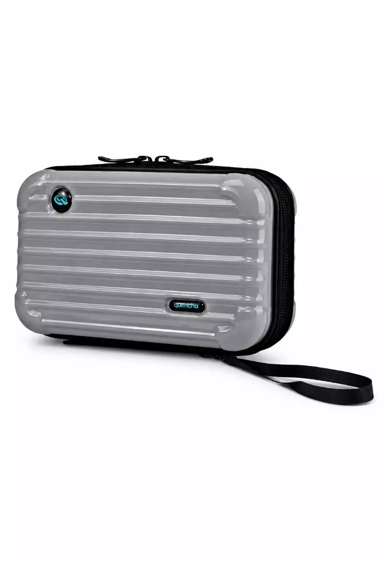Double Layer Sling Bag 7-Inch Hard Shell Travel Organizer - Stone