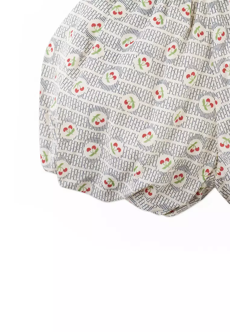 Henriette Printed Cherry Bubble Shorts