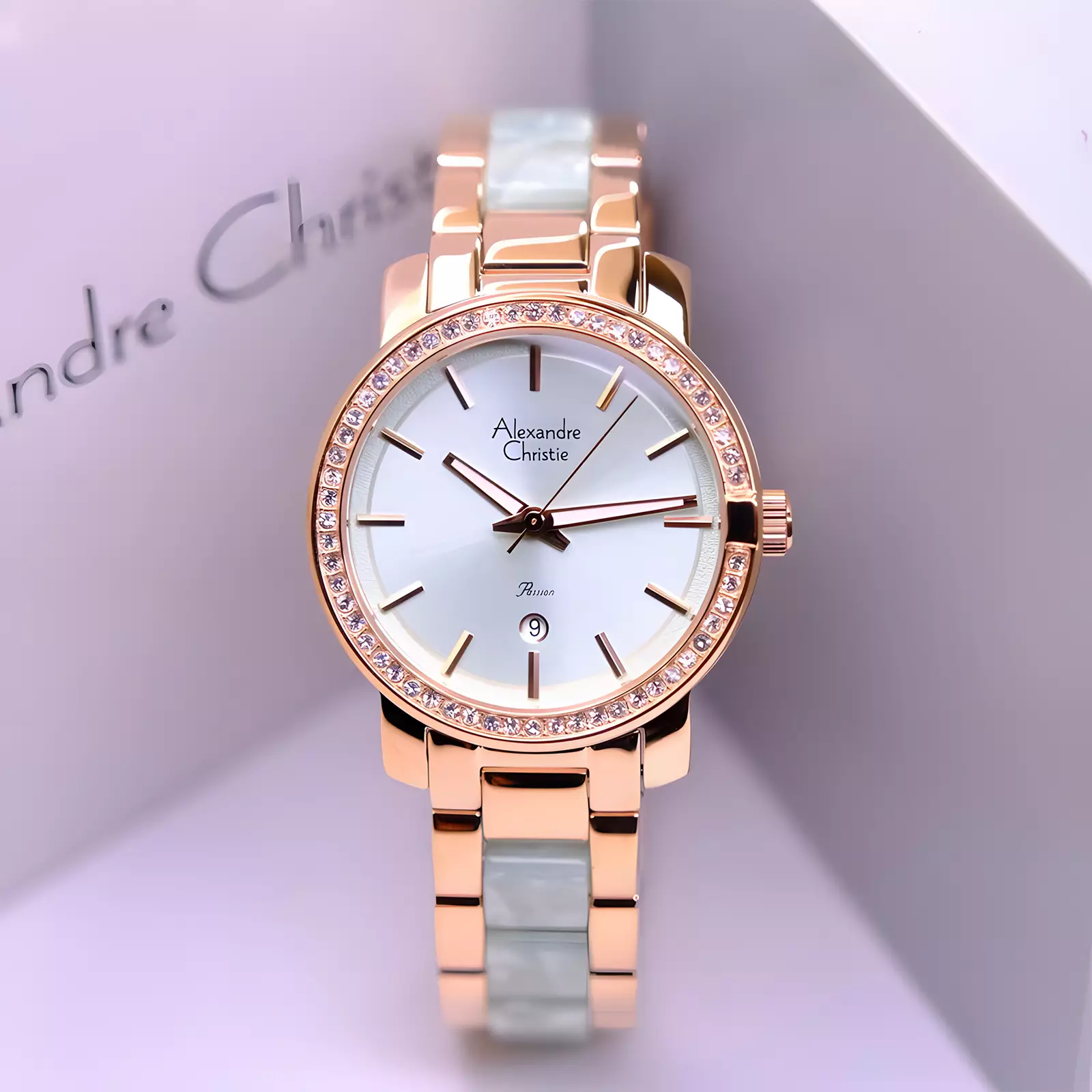 Jam Tangan Analog Wanita - Passion Series - Rose Gold Light Green - Stainless Steel - 2B23 LDBRGLGLG