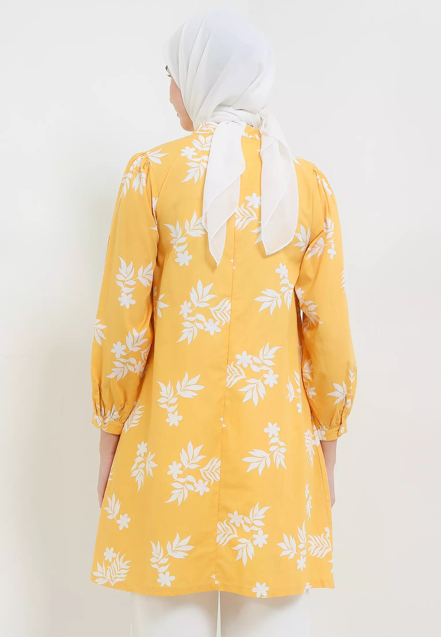 MFMW Mylla Tunik Kuning Motif Bunga