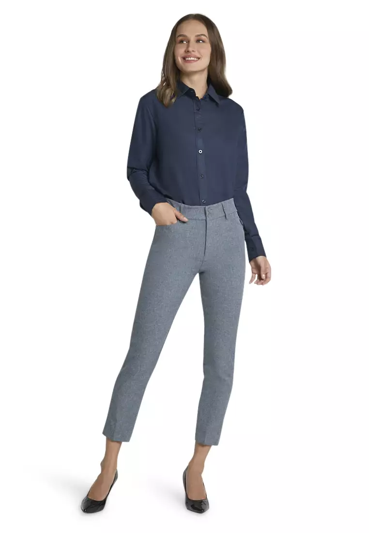 Garwyn Celana Kerja Long Pants Bawahan Wanita Formal Premium Quality - Abu Muda