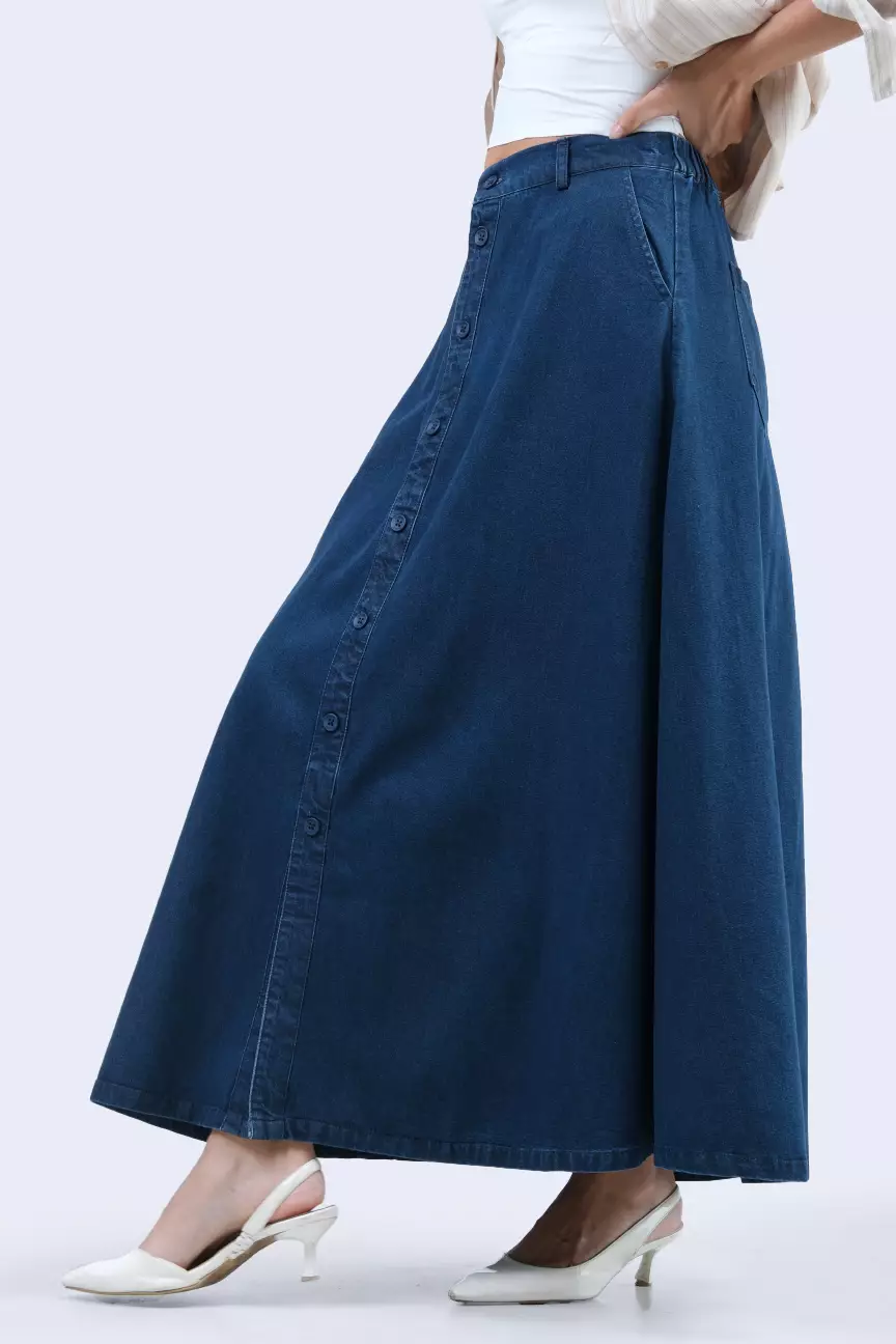 Rok Wanita Lyora Medium Blue