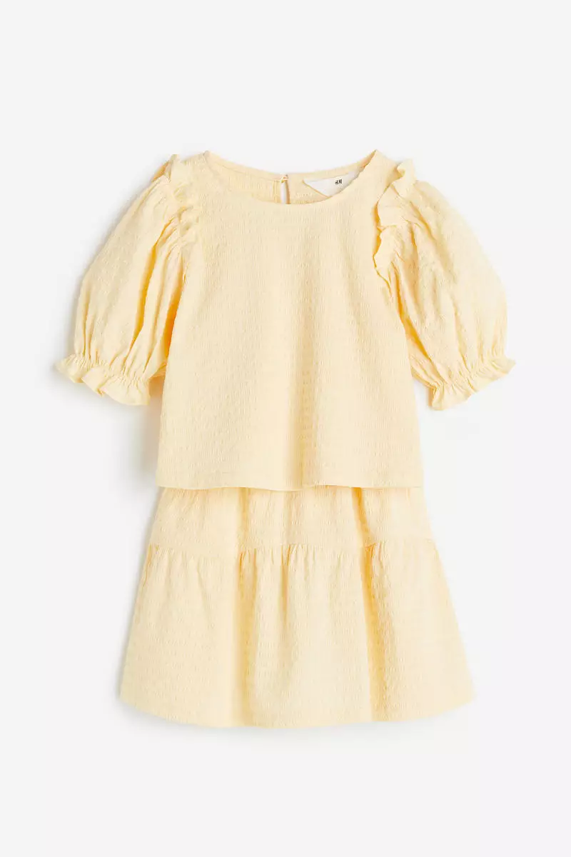 2-piece blouse and skirt set