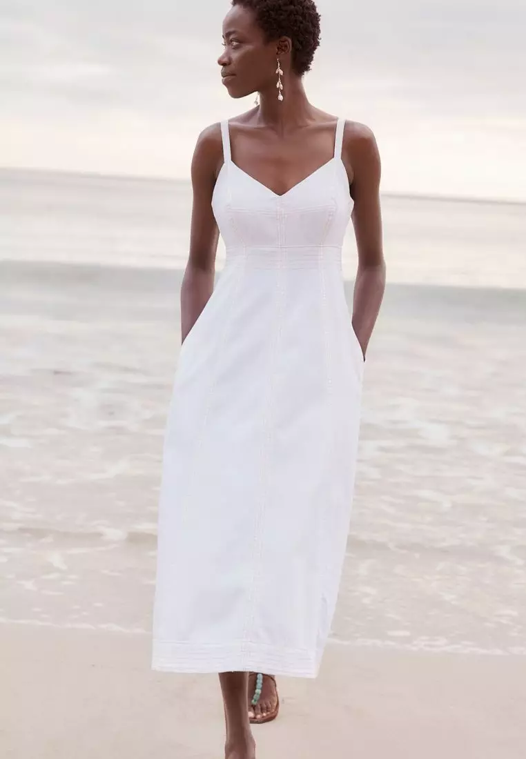 Buy NEXT Strappy Midi Summer Dress 2025 Online | ZALORA