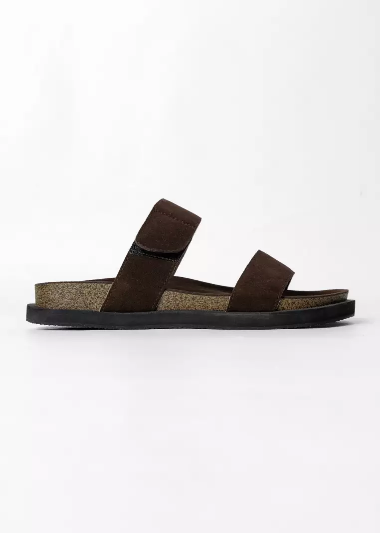 Pamole Sandal Wanita Kekinian Sendal Flat Wanita Sendal Wanita - Asta Series - Kopi