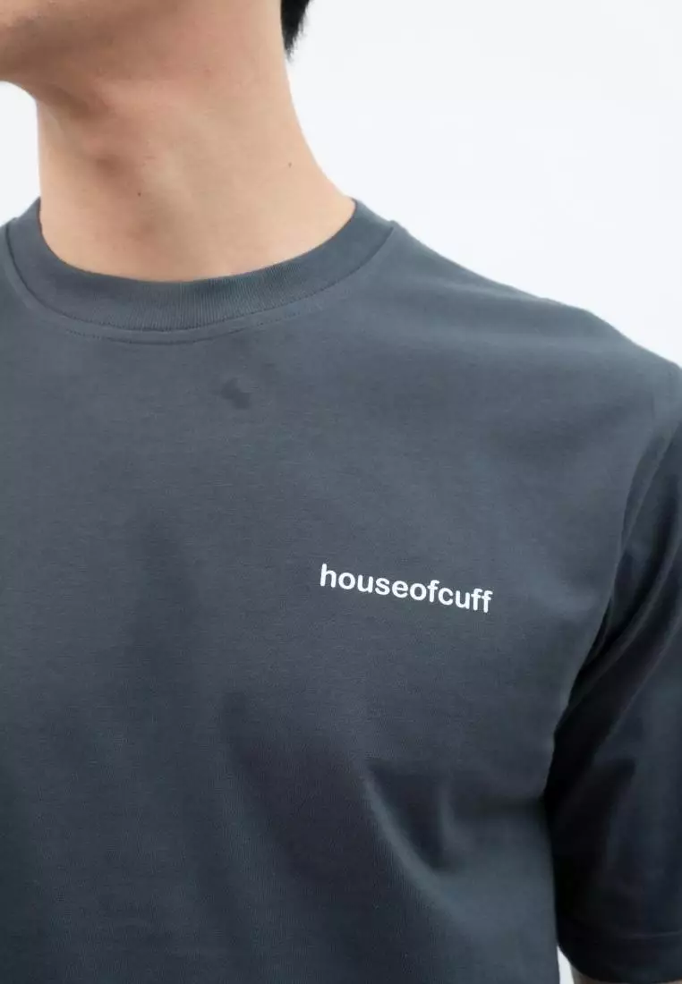 Kaos Polos Pria Premium Katun Combed Lengan Pendek Abu Tua