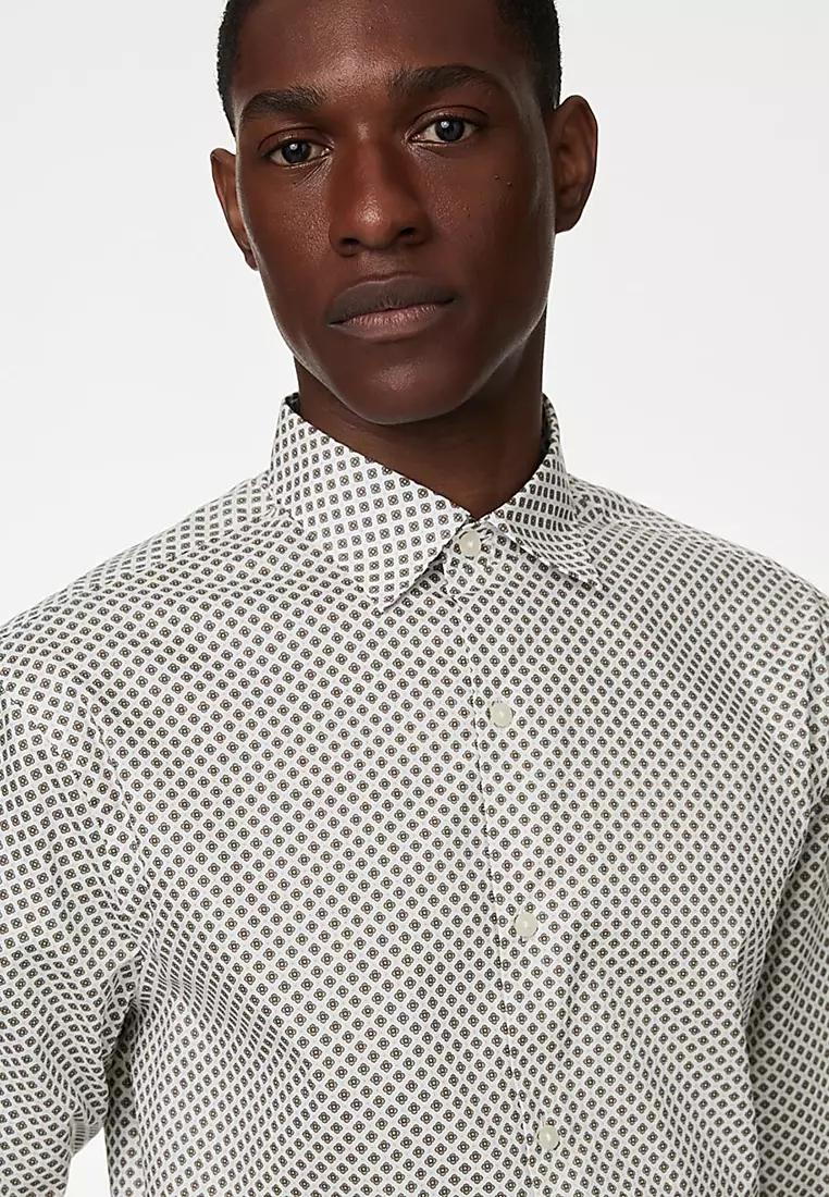 Regular Fit Easy Iron Pure Cotton Shirt